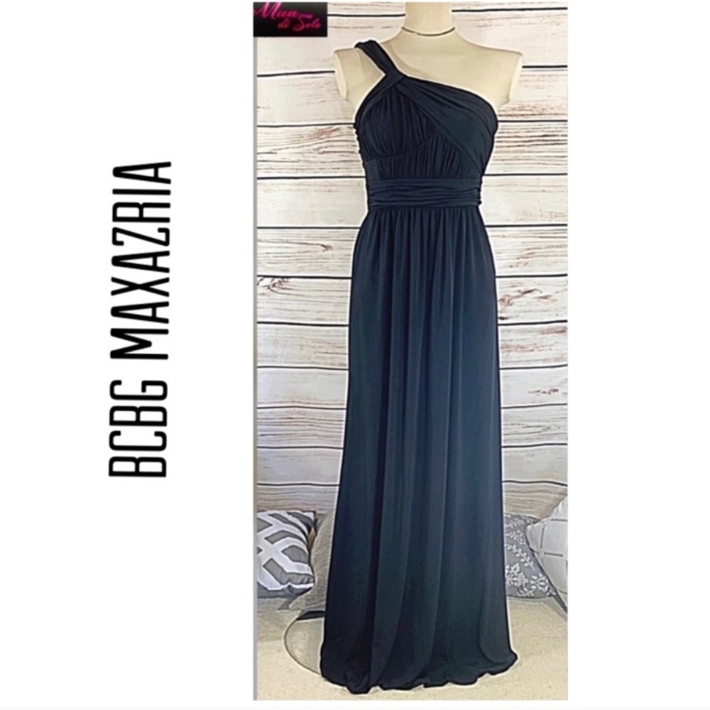 BCBG MAXAZRIA Evening One Shoulder Dress